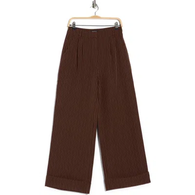 AREA STARS AREA STARS QUINN PINSTRIPE CUFFED WIDE LEG PANTS