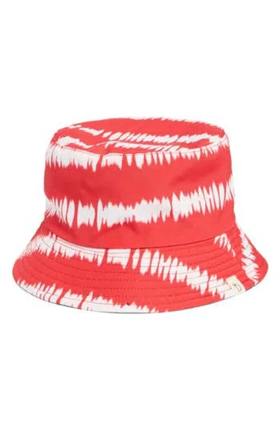 Area Stars Reversible Tie Dye Bucket Hat In Red
