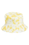 Area Stars Reversible Tie Dye Bucket Hat In Yellow