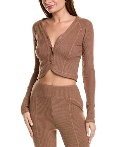 Area Stars Ribbed Top In Brown