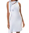 Area Stars Rose Satin Mini Dress In Light Blue In Blue