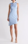 Area Stars Rose Satin Slipdress In Light Blue