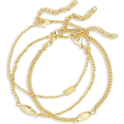 Area Stars Set Of 3 Assorted Chain Bracelets