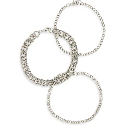 Area Stars Set Of 3 Assorted Chain Bracelets