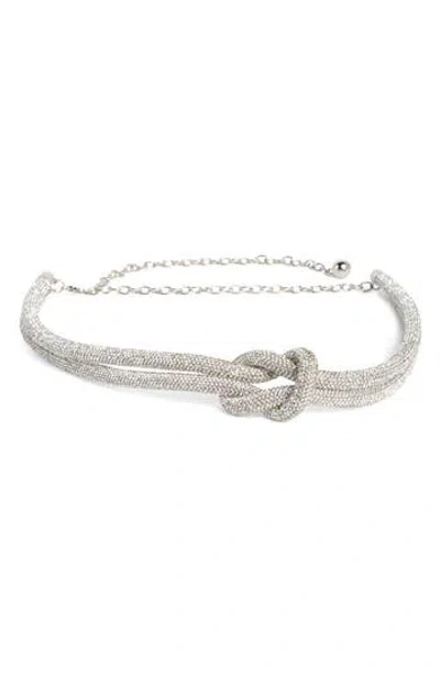 Area Stars Shine Crystal Stone Adjustable Belt In Silver