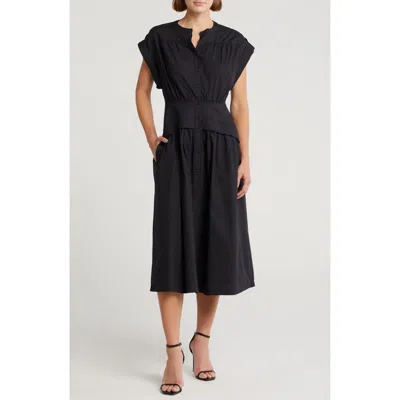 Area Stars Side Tie Dress In Black
