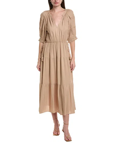 Area Stars Side Tie Dress In Brown
