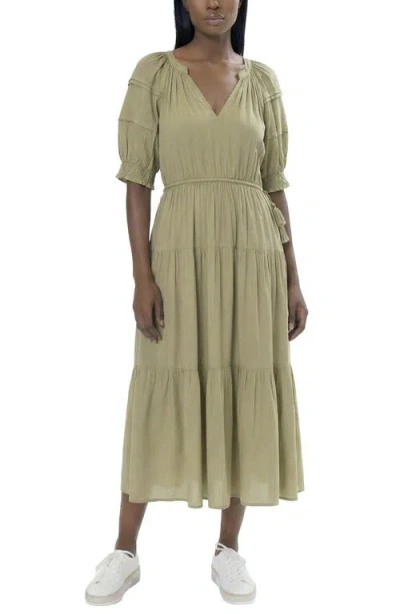Area Stars Side Tie Dress In Green