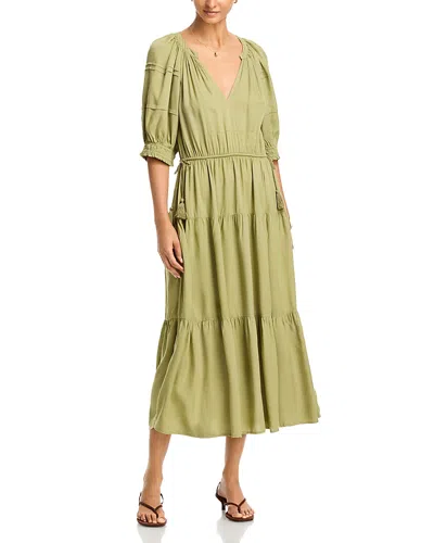 Area Stars Side Tie Dress In Green