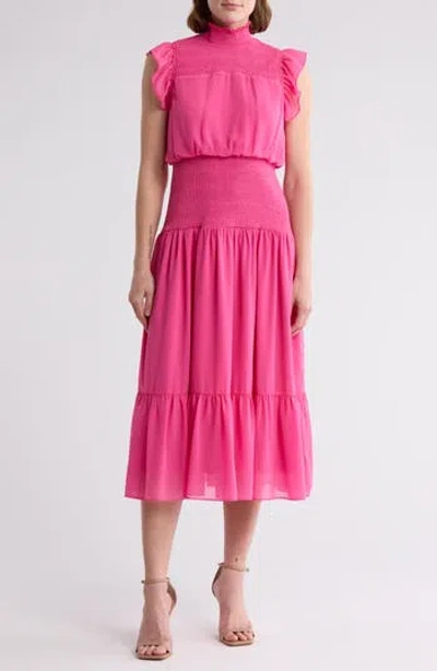Area Stars Smocked Flutter Sleeve Dress