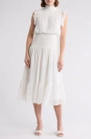 Area Stars Smocked Flutter Sleeve Dress