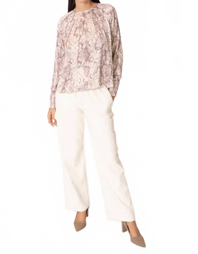 Area Stars Snake Print Long Sleeve Blouse In Multi