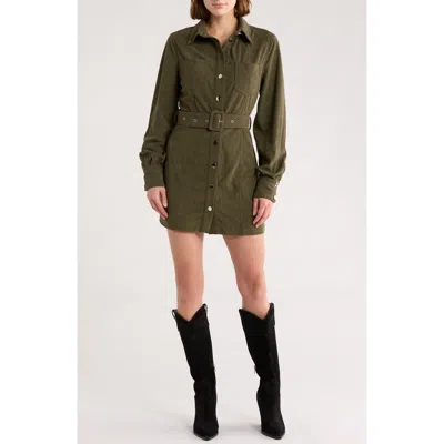 Area Stars Sosi Long Sleeve Shirtdress In Green