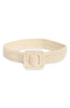 Area Stars Stretch Braided Buckle Belt In Neutral