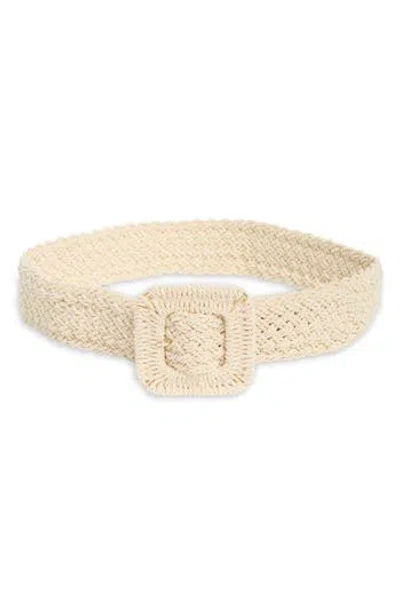 Area Stars Stretch Braided Buckle Belt In Neutral