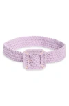 Area Stars Stretch Braided Buckle Belt In Purple