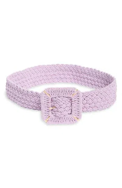 Area Stars Stretch Braided Buckle Belt In Purple