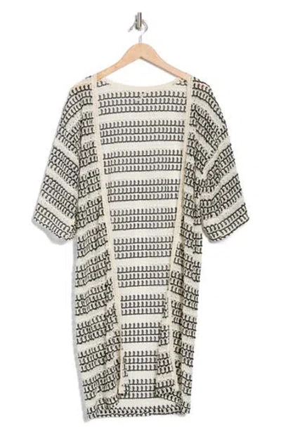 Area Stars Stripe Open Knit Cardigan In Multi