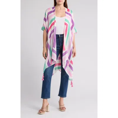 Area Stars Stripe Topper In Fuchsia