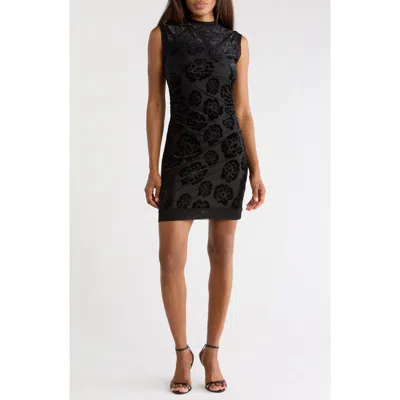 Area Stars Sutton Floral Jacquard Mesh Dress In Black