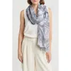 Area Stars Swirl Print Scarf In Blue