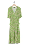 Area Stars Tassel Tie Midi Dress In Multi