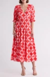 Area Stars Tassel Tie Midi Dress In Pattern