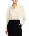 Area Stars Tiered Ruffle Blouse In White