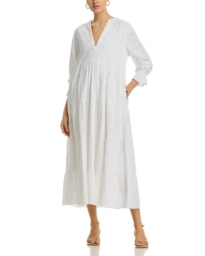 Area Stars Tonal Embroidery Midi Dress In White