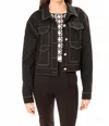 Area Stars Top Stitch Mod Barn Jacket In Black In Black