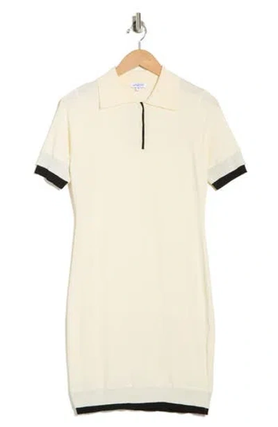 Area Stars Trim Polo Dress In White