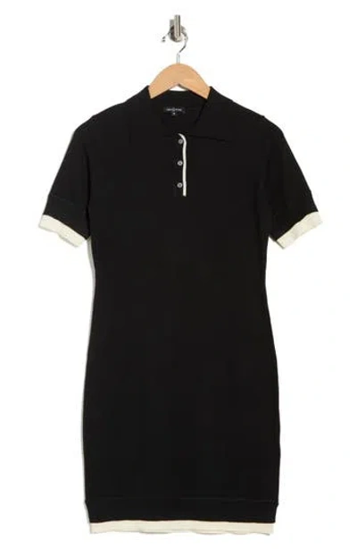 Area Stars Trim Polo Dress In Blue