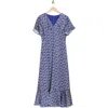 Area Stars Trina Satin Maxi Dress In Blue