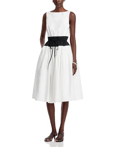 Area Stars Two Tone Dress In White