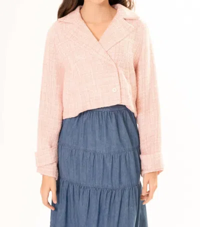 Area Stars Ursula Crop Jacket In Pink