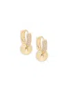 Area Stars Women's 14k Goldplated & Cubic Zirconia Ball Drop Huggie Earrings In Yellow Goldtone