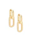 Area Stars Women's 14k Goldplated & Cubic Zirconia Link Drop Earrings In Yellow Goldtone