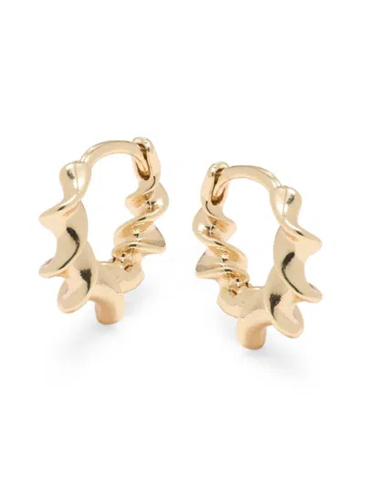 Area Stars Women's 14k Goldplated Huggie Earrings In Yellow Gold