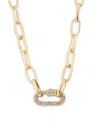 Area Stars Women's 24k Goldplated & Glass Crystal Carabiner Pendant Necklace In Yellow Goldtone