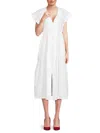 Area Stars Bea Button Front Dress In White