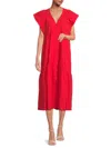 Area Stars Bea Button Front Dress In Red