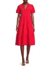 Area Stars Women's Bellina Tiered A-line Midi Dress In Red