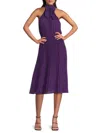 Area Stars Bow Midi Dress In Purple