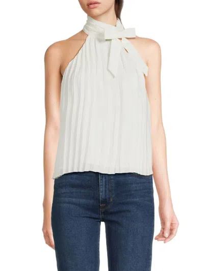 Area Stars Women's Bow Pleated Top In White
