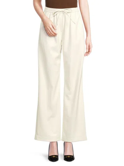 Area Stars Women's Carolina Faux Leather Wide Leg Pants In Cream