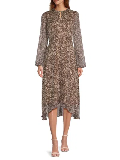 Area Stars Women's Circle Print Midi Dress In Brown