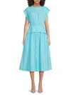 Area Stars Women's Cuff Cotton Poplin Midi-dress