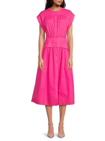 AREA STARS WOMEN'S CUFF COTTON POPLIN MIDI-DRESS