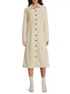 Area Stars Women's Dion Corduroy Midi-shirtdress In White