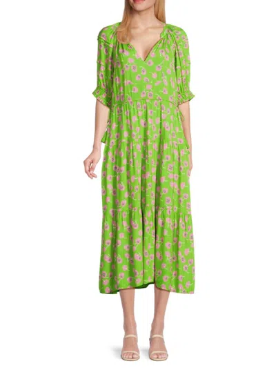 Area Stars Women's Floralside-tie Midi-dress In Multi
